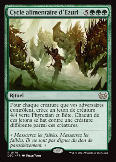 Cycle alimentaire d'Ezuri, carte Magic DSC 178 — extension Duskmourn: House of Horror Commander