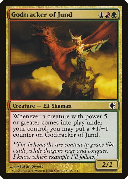 Godtracker of Jund, Magic card ARB 55 — Alara Reborn set