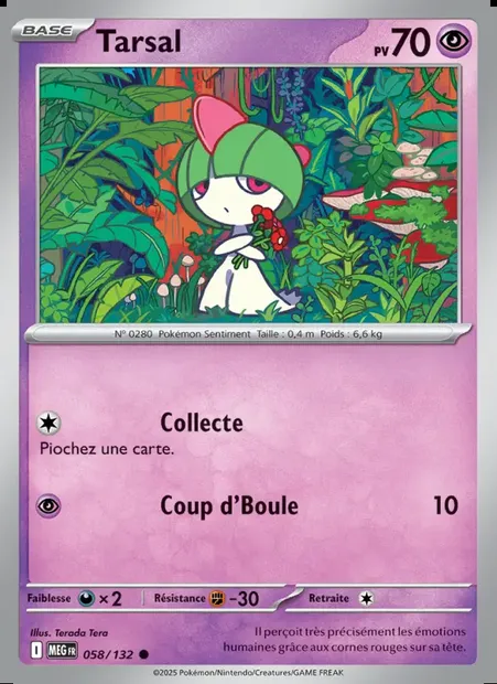 Tarsal, carte Pokémon MEG 058 — extension Méga-Évolution