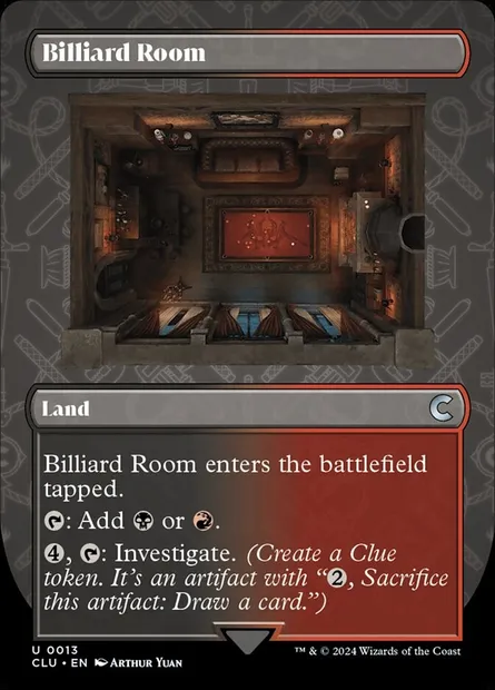 Billiard Room, carte Magic CLU 13 — extension Ravnica: Clue Edition