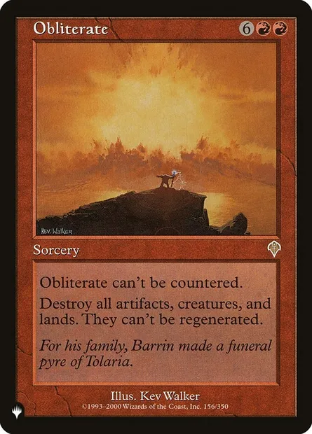 Obliterate, Magic card PLST INV-156 — The List set