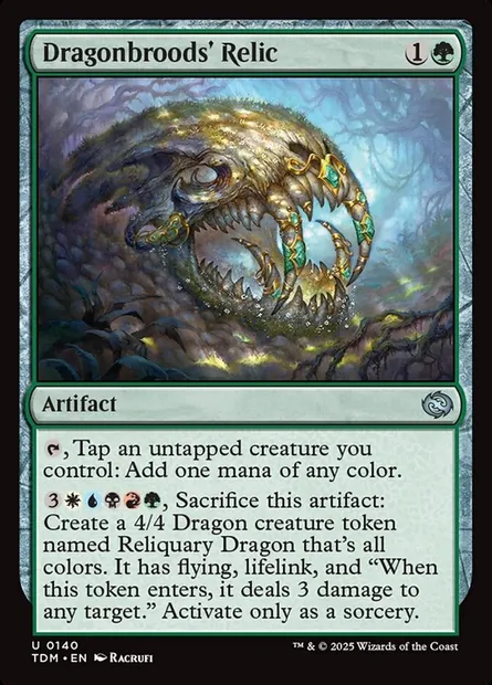 Dragonbroods' Relic, Magic card TDM 140 — Tarkir: Dragonstorm set