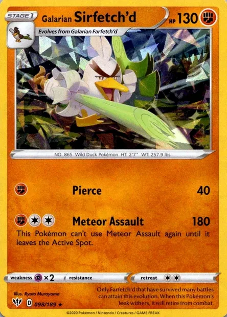 Palarticho de Galar, carte Pokémon TDX 098-3 — extension Theme Deck & Blisters Exclusives