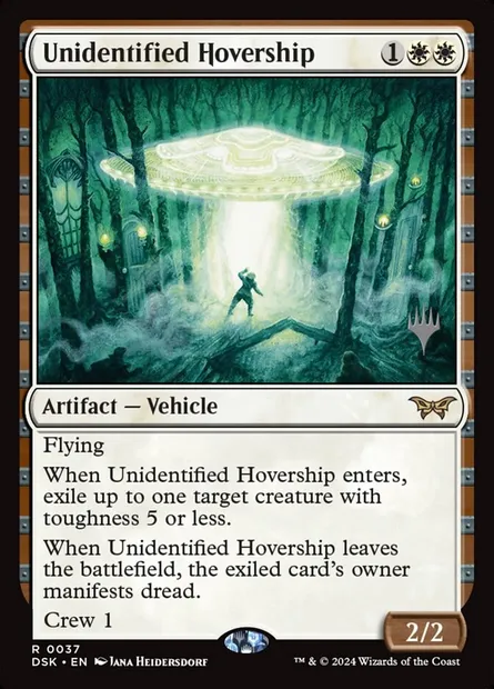 Unidentified Hovership, Magic card PDSK 37p — Duskmourn: House of Horror Promos set