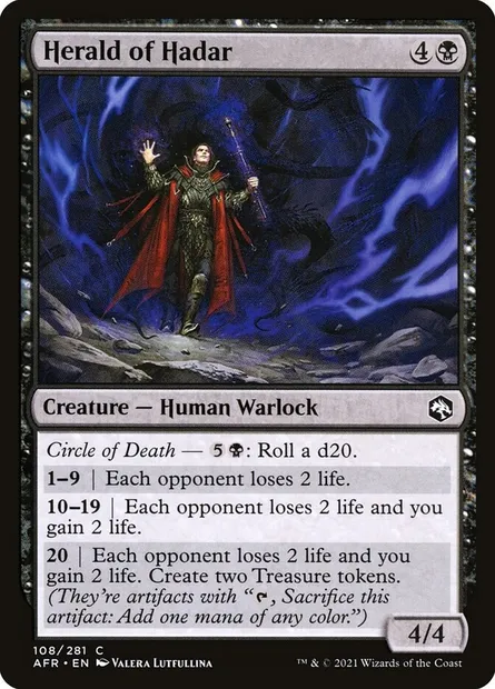 Herald of Hadar, Magic card AFR 108 — Adventures in the Forgotten Realms set