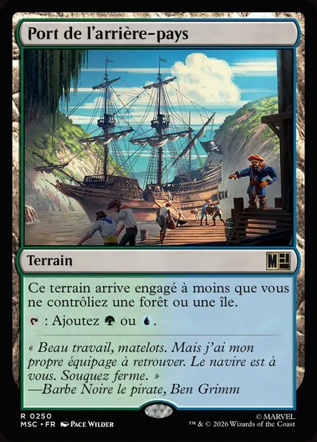 Port de l'arrière-pays, carte Magic MSC 250 — extension Marvel Super Heroes Commander