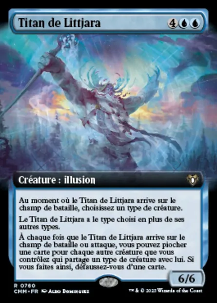 Titan de Littjara, carte Magic CMM 760 — extension Commander Masters