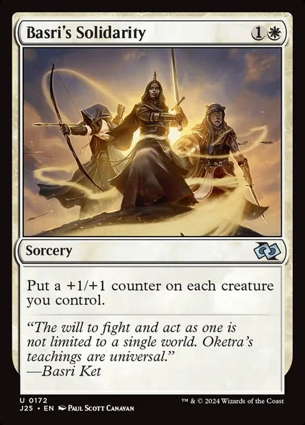 Basri's Solidarity, Magic card J25 172 — Foundations Jumpstart set