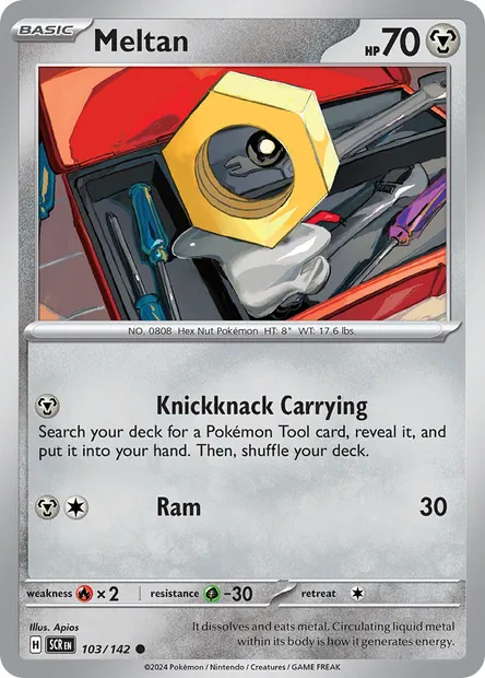 Meltan, Pokémon card SCR 103 — Stellar Crown set