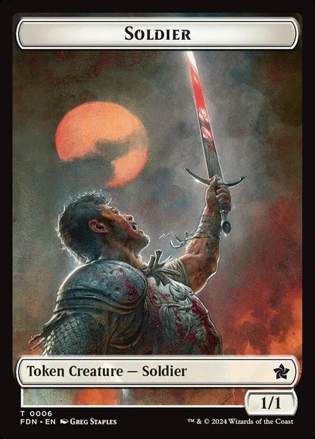 Soldier, Magic card TFDN 6 — Foundations Tokens set