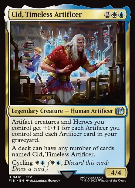Cid, Timeless Artificer, Magic card FIN 410 — Final Fantasy set