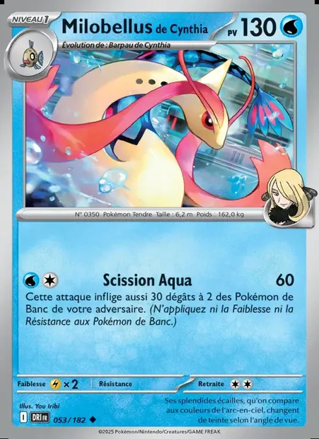 Milobellus de Cynthia, carte Pokémon DRI 053 — extension Rivalités Destinées