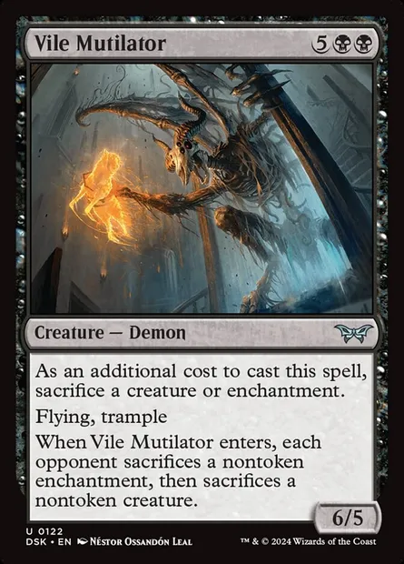 Vile Mutilator, Magic card DSK 122 — Duskmourn: House of Horror set