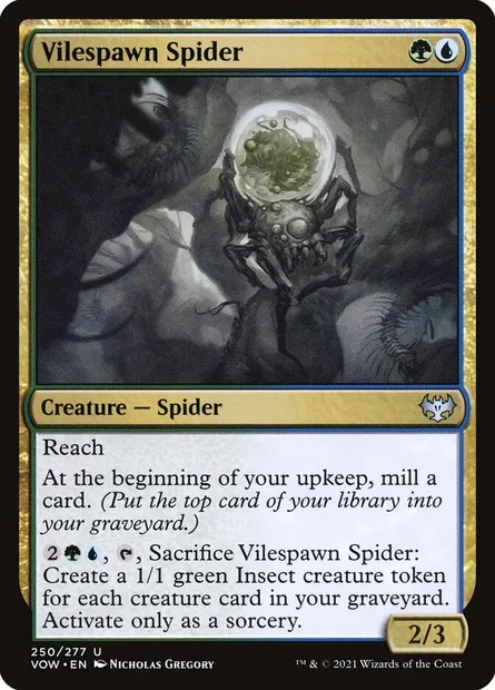 Vilespawn Spider, Magic card VOW 250 — Innistrad: Crimson Vow set