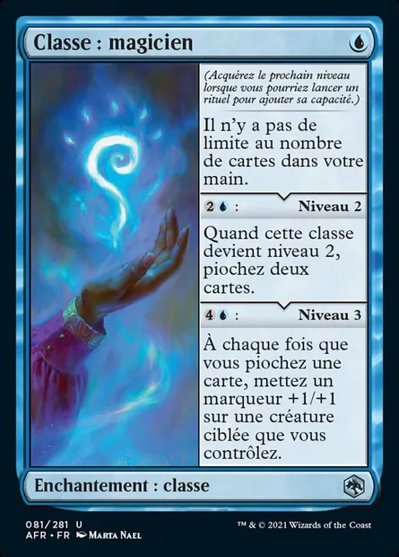 Classe : magicien, carte Magic AFR 81 — extension Forgotten Realms: Aventures dans les Royaumes Oubliés