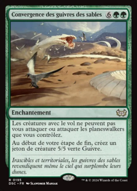 Convergence des guivres des sables, carte Magic DSC 195 — extension Duskmourn: House of Horror Commander
