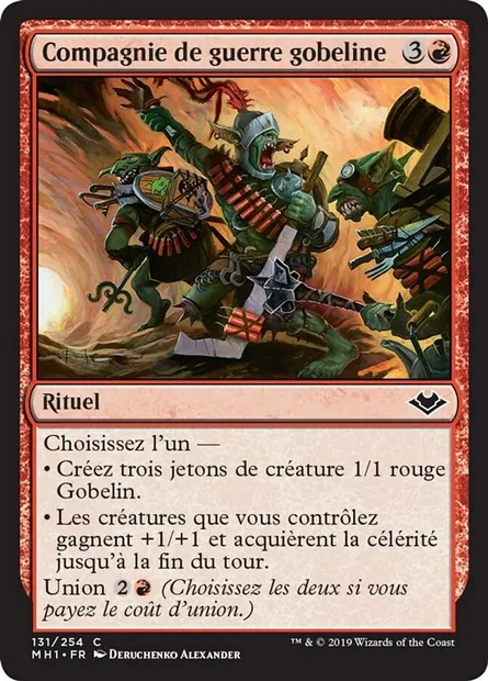 Compagnie de guerre gobeline, carte Magic MH1 131 — extension Horizons du Modern