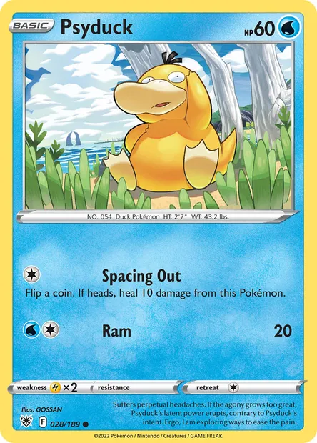 Psyduck, Pokémon card ASR 028 — Astral Radiance set