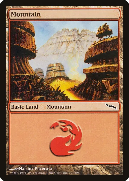 Mountain, Magic card MRD 301 — Mirrodin set