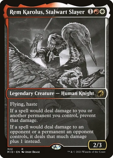 Rem Karolus, Stalwart Slayer, Magic card MID 322 — Innistrad: Midnight Hunt set