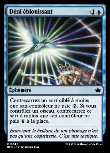 Déni éblouissant, carte Magic BLB 45 — extension Bloomburrow