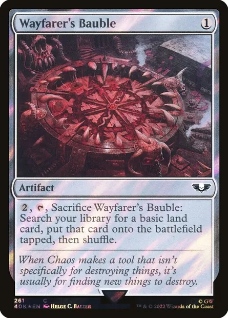 Babiole du voyageur, carte Magic 40K 261★ — extension Warhammer 40,000 Commander