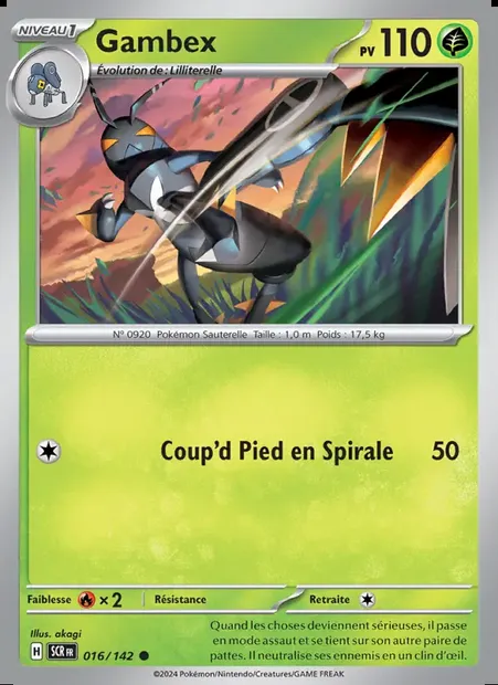 Gambex, carte Pokémon SCR 016 — extension Couronne Stellaire