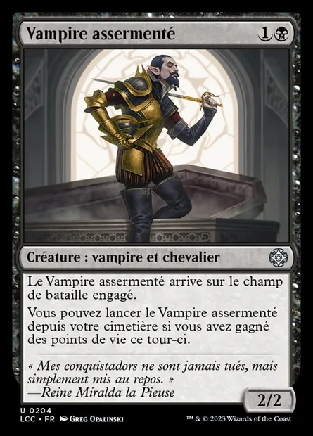 Vampire assermenté, carte Magic LCC 204 — extension The Lost Caverns of Ixalan Commander