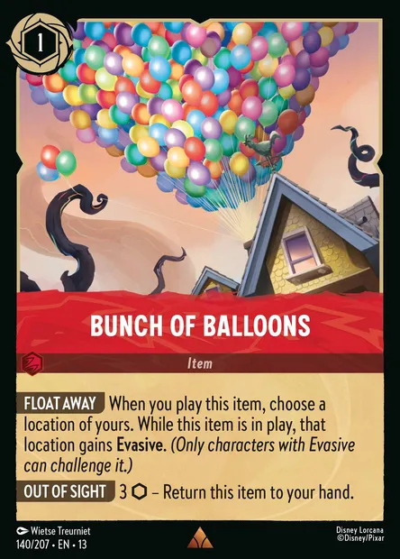 Bunch of Balloons, Disney Lorcana card CH13-140 — Attack of the Vine! set