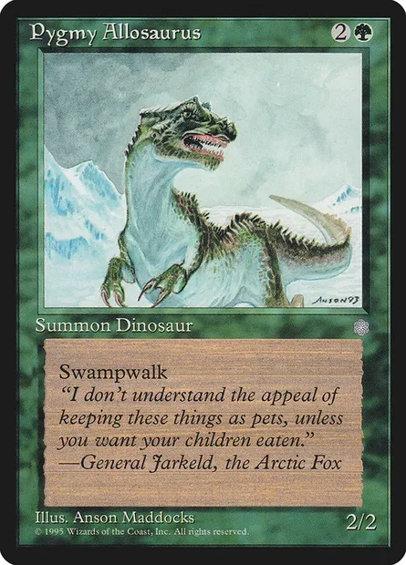 Pygmy Allosaurus, Magic card ICE 257 — Ice Age set