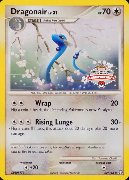 Dragonair Lv.31, carte Pokémon LGP 052-2 — extension League Promos