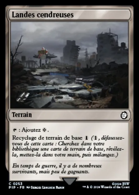 Landes cendreuses, carte Magic PIP 253 — extension Fallout