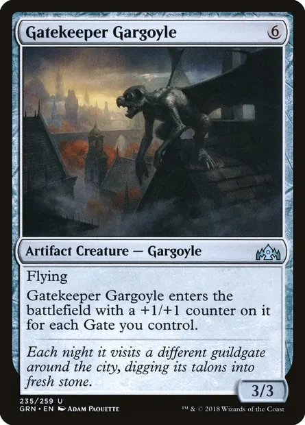 Gatekeeper Gargoyle, Magic card GRN 235 — Guilds of Ravnica set