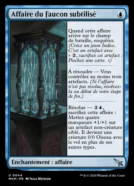 Affaire du Faucon subtilisé, carte Magic MKM 44 — extension Murders at Karlov Manor
