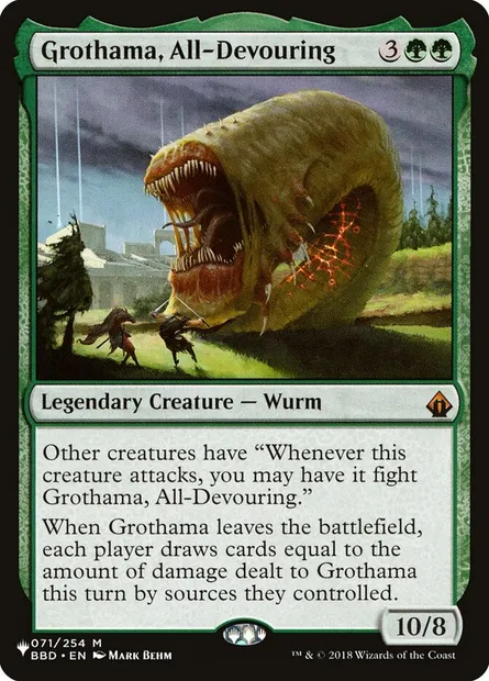 Grothama, All-Devouring, Magic card PLST BBD-71 — The List set