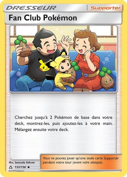 Fan Club Pokémon, carte Pokémon UPR 133 — extension Ultra-Prisme