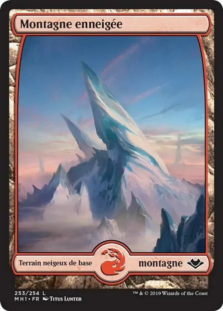 Montagne enneigée, carte Magic MH1 253 — extension Horizons du Modern