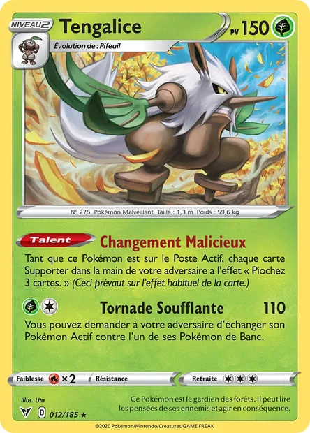 Tengalice, carte Pokémon VIV 12 — extension Voltage Éclatant