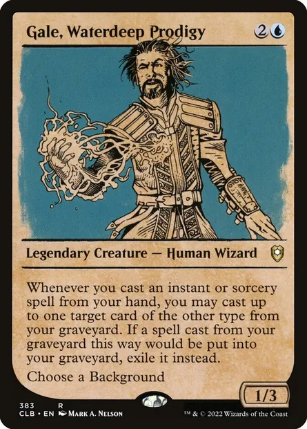 Gale, Waterdeep Prodigy, Magic card CLB 383 — Commander Legends: Battle for Baldur's Gate set