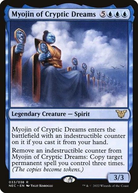 Myojin of Cryptic Dreams, Magic card NEC 33 — Neon Dynasty Commander set