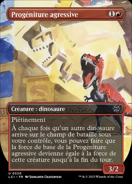 Progéniture agressive, carte Magic LCI 320 — extension The Lost Caverns of Ixalan