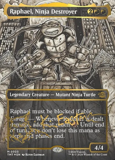 Raphael, destructeur ninja, carte Magic TMT 303 — extension Teenage Mutant Ninja Turtles