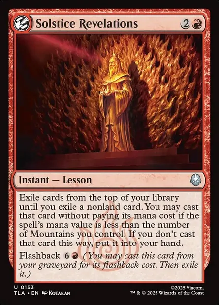 Solstice Revelations, Magic card TLA 153 — Avatar: The Last Airbender set