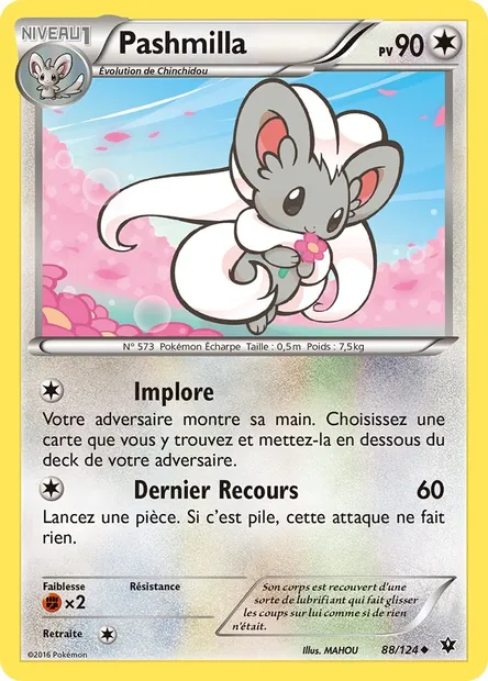 Pashmilla, carte Pokémon FCO 88 — extension Impact des Destins