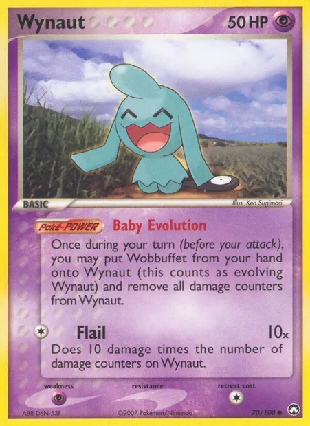 Wynaut, Pokémon card PK 70 — Power Keepers set