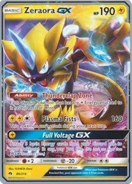 Zeraora GX, carte Pokémon WCD19 086 — extension World Championship Decks 2019