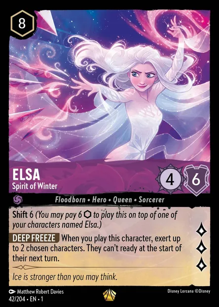 Elsa - Spirit of Winter, Disney Lorcana card CH1-042 — The First Chapter set