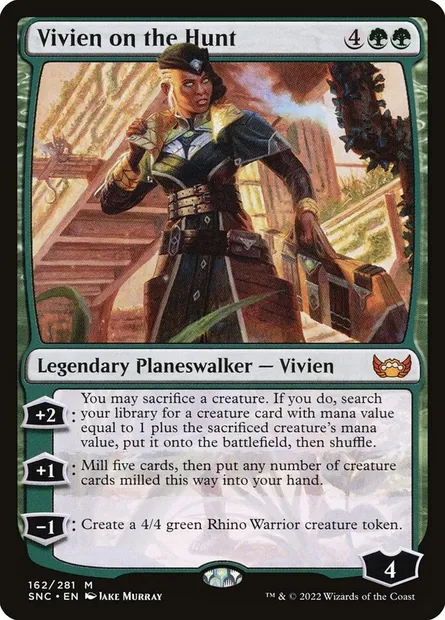 Vivien on the Hunt, Magic card SNC 162 — Streets of New Capenna set
