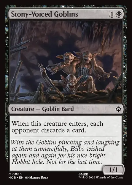 Stony-Voiced Goblins, Magic card HOB 85 — The Hobbit set