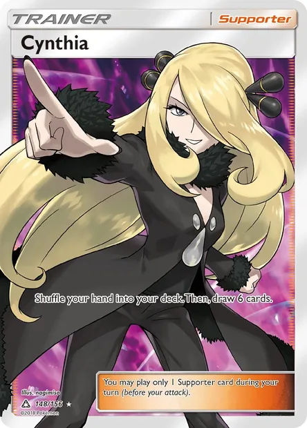 Cynthia, Pokémon card UPR 148 — Ultra Prism set